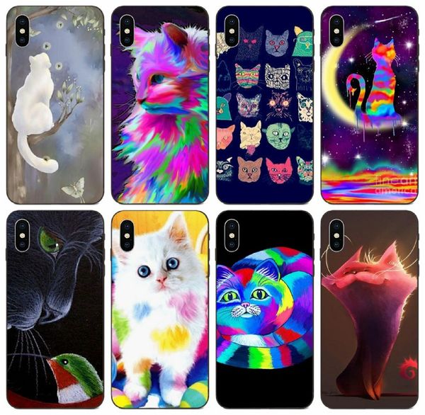 

tongtrade] мультфильм кошки чехол для iphone 8р 7р 6p 5p plus x xs 11 pro max samsung s10 j5 honor 8c 8s lg v30 v40 vogue case