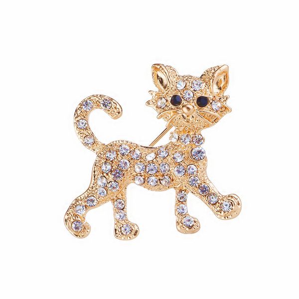 

high archives crystal alloy lovely kitten brooch lead needle ma'am clothes & accessories pin accessories ornaments, Gray