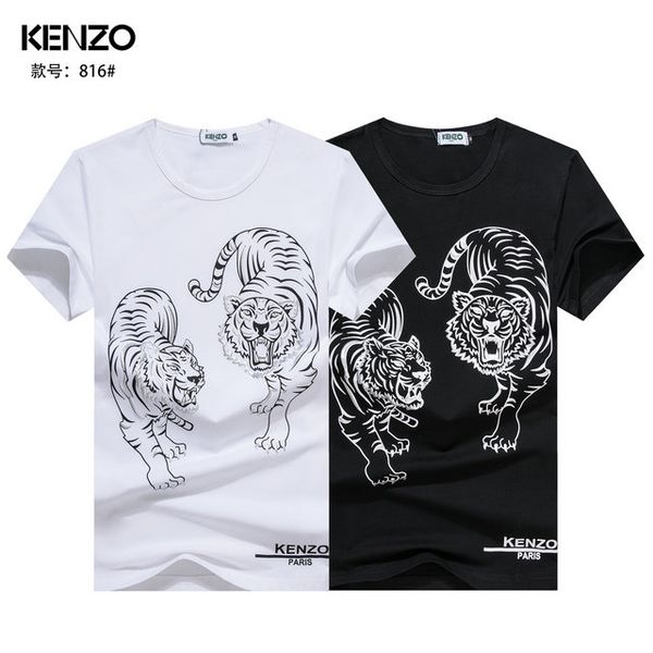 

kenzoss designer men t shirts classic fashion wild short sleeved shirt high custom tide brand t shirt fashion cotton breathable short shirt, White;black