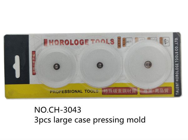 

new 3pcs large nylon dies watch case back pressing mold closer press dies set watch repair tool