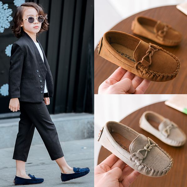 

2019kids loafers shoes sneakers for children spring boys casual shoes toddler girls soft bottom solid color soft breathabl, Black;red