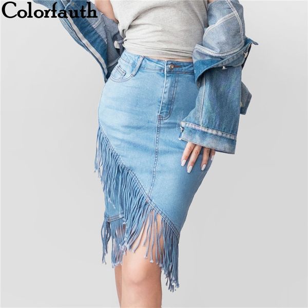 

new autumn winter women midi denim skirt high waist tassel asymmetrical pencil skirt elegant bodycon femininas sp056, Black;gray