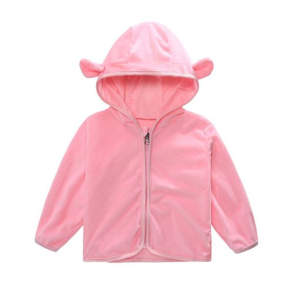 

2019 new autumn toddler baby girl boy outerwear casual long sleeve ear design hoodie sweatshirt coat, Blue;gray