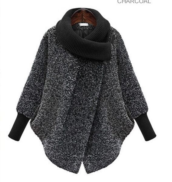 

женское сыпучее теплая зима с длинным рукавом шерстяного пальто твердотопливного шерстяного outcoats в зимних куртках пальто женщин, Black;brown