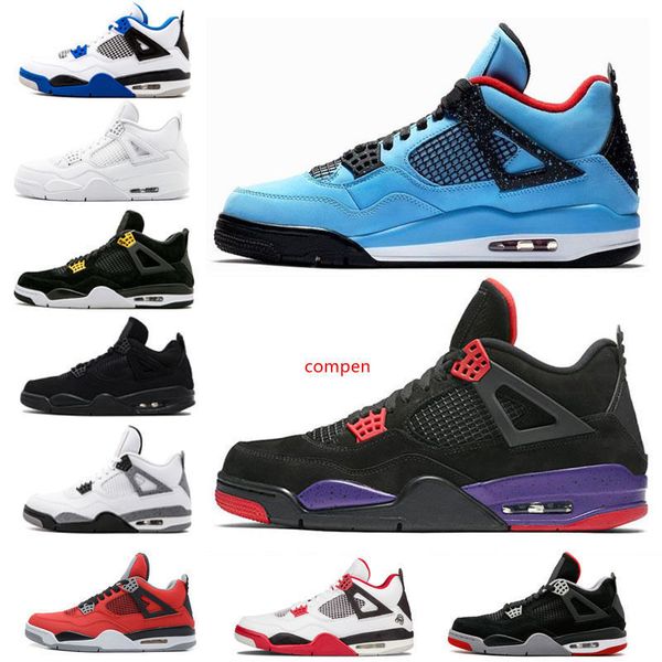 

с трэвисом 4 кактус джек рэпторс мужские баскетбольные туфли огонь красный разводят чистые деньги торо браво белый цемент черный кот спортив