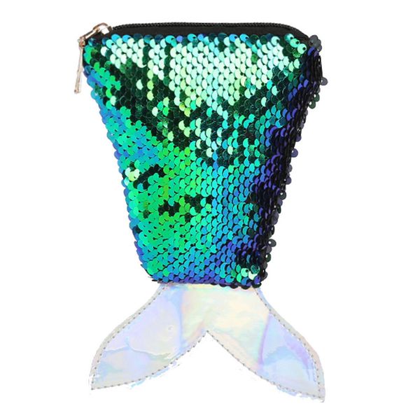 

mini sequin cartoon fish messenger bag cross body bags designer small shoulder bags zipper coin bag cute handbag for children a1