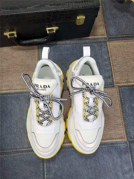 

luxury design womens shoes running shoes luminous color matching dad shoes couple thick soles boots casual wild shoes's a44, Black