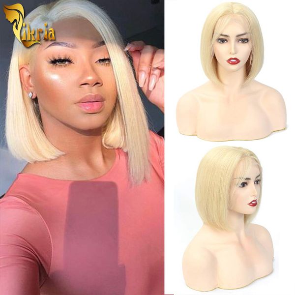 

613 straight short bob lace front human hair wigs full lace wig transparent lace wigs for black women with baby hair preplucked hairline, Black;brown