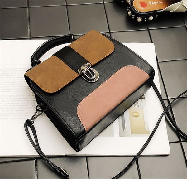

new female small square bag retro simple hand shoulder crossbody contrast color ph-cfy20061023