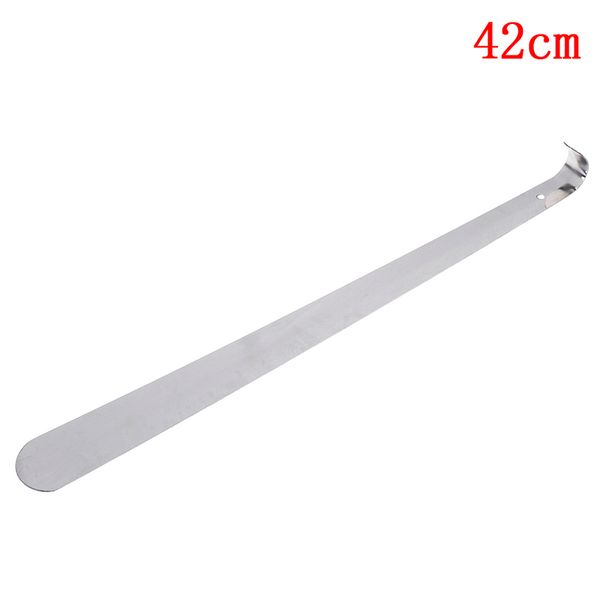 

1pcs shoe lifter tool professional 42/30/18cm durable stainless steel shoe horns easy handle shoe horn spoon shoehorn, White;pink