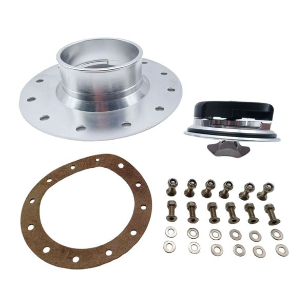 

aluminum aircraft style 62mm fuel cap flush mount with 6 hole,12 bolts
