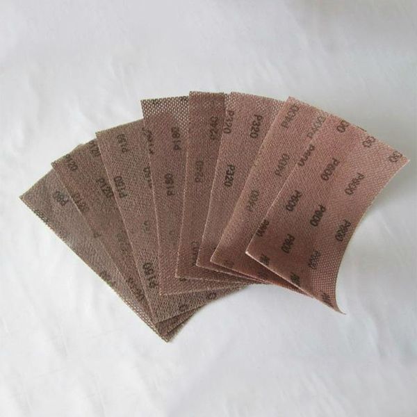 

2-20pcs 93x230mm mesh sanding sheet sandpaper strips flocking 120-600 grit hook loop sandpaper strips