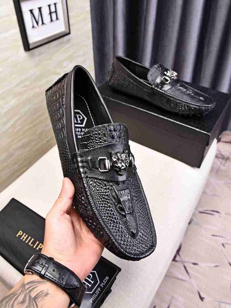 

designer s shoes mens men's luxury shoes1 sneakers philipp plein pp men's business casual shoes leather shoes, Blue
