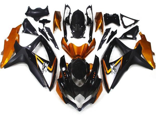 

4gifts injection mold new abs motorcycle fairings set fit for suzuki gsx-r600 gsx-r750 600 750 k8 2008 2009 2010 08 09 10 custom gold black