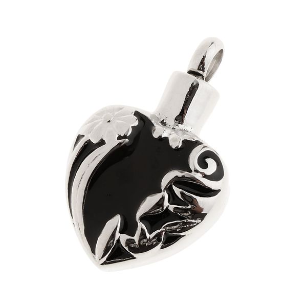 

heart shape urn pendant beads fashion jewelry making accessories pendant, Silver