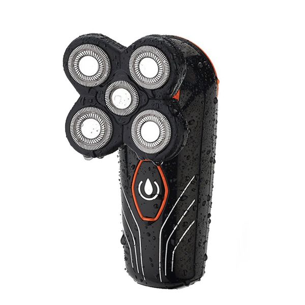 

electric shaver razor beard trimmer rotary 5 heads shaver rotation razor full body water wash wet/dry rechargeable