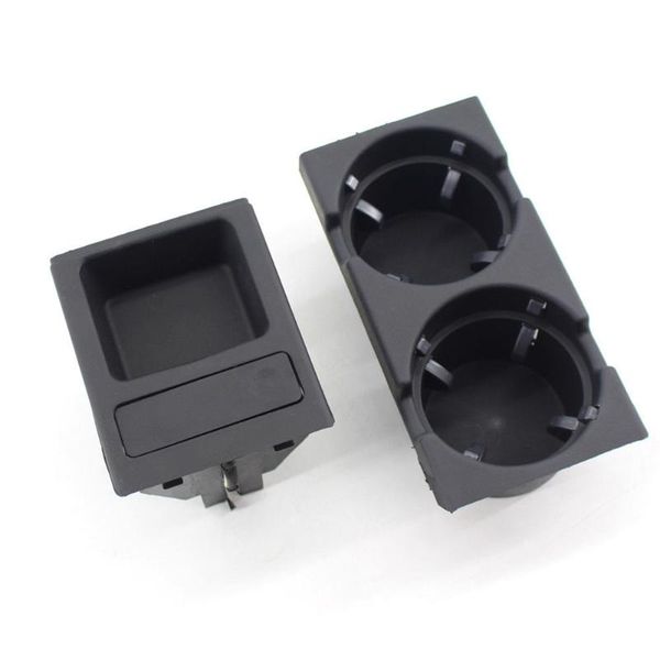 

new black front mount for 3 series e46 1999-2006 center console storage coin box + cup holder