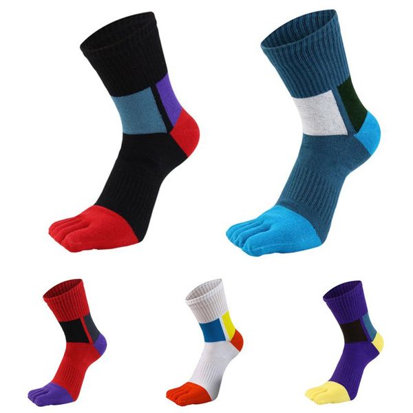 

men\\\\'s autumn winter outdoor sports socks breathable five-finger socks warm sweat-absorbent deodorant cycling new, Black