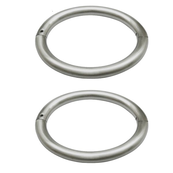 

acechannel mabrushed stainless steel bracelets lockable wrist ankle cuffs bangle bracelet fashion jewelry mashine cuffs, Black