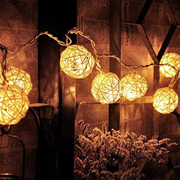 

led battery cotton ball fairy string light party wedding christmas home decor