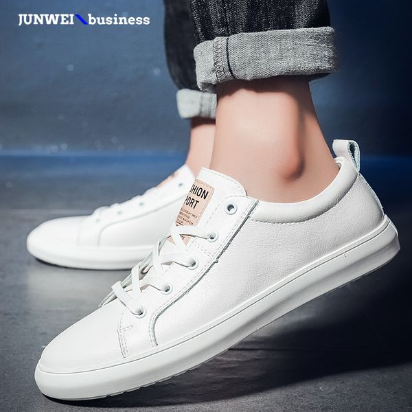 

casual men shoes leather breathable summer wear resistant shoes comfortable round toe outdoor lace up flat snekaers l5, Black
