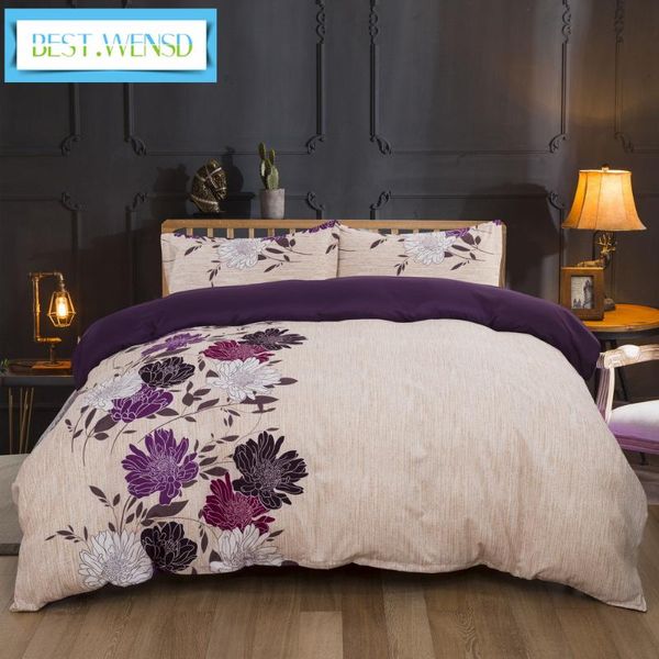

wensd 3d bed cover 3pcs duvet cover with pillowcases flower soft bedding set quality dobby bedclothes home.l.wedding