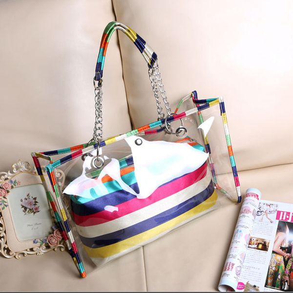 

ясно прозрачный роскошные сумки pu сумки на ремне большой емкости сумки прозрачный желе сумки crossbody сумка для женщин #15