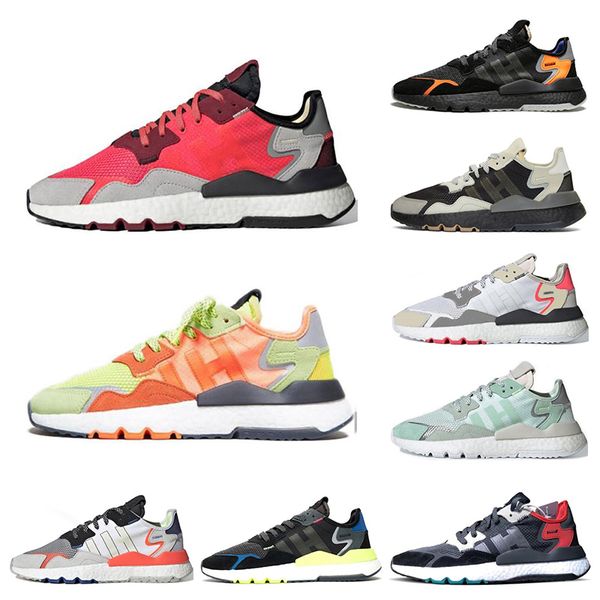 

fashion nite jogger men women running shoes triple black white green breathable mens trainers sports sneakers size 36-45