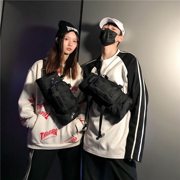 

тактическая функция сумки на ремне multi-карман hip hop streetwear мужчины женщины 2019 моды тактические fanny pack грудь пакеты rig талии