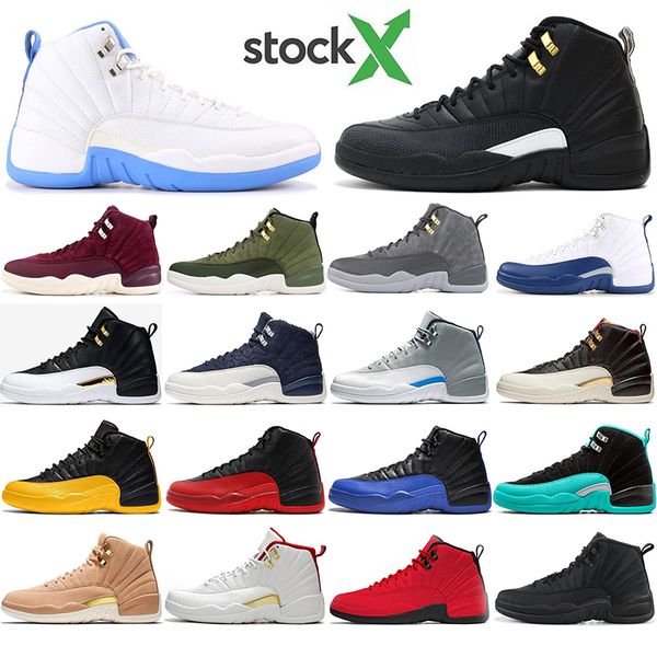

with socks air jordan shoes 12 gym red winterized basketball shoes 12s college sports sneakers athletic shoes, White;red