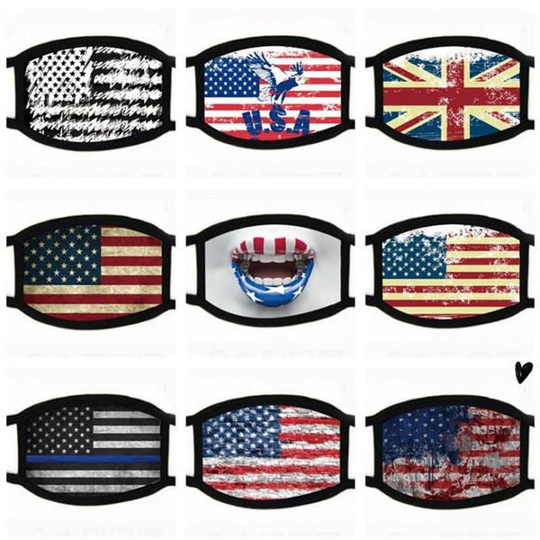 

dhl ship trump america face mask cartoon printed reusable usa flag 3d leopard print anti dust washable outdoor mouth cover designer masks