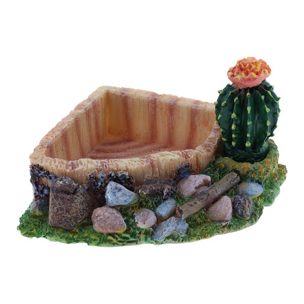 

non-toxic reptile vivarium terrarium water dish feeder tortoise feeding bowl