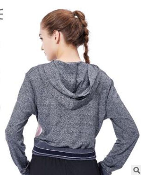 

2019 new ultra-light running yoga track jacket full zipper outdoor sports fitness clothes long sleeve sunscreen sportswear women, Blue;gray