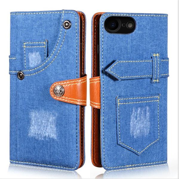 

jean pants fashion phone case for iphone x xs max xr card slot pocket luxury tpu phone cover 1pcs for iphone 6s plus 7 8
