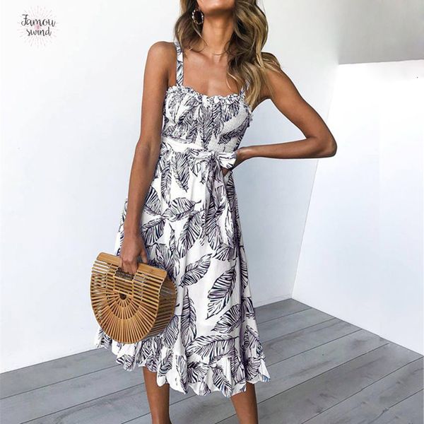 

dress women off shoulder beach sundress 2019 ruffle tunic floral print a line summer sashes midi party dress, Black;gray