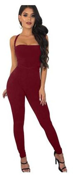 

bandage backless rompers tights female jumpsuits for women 2020 overalls plus size playsuit black one piece bodysuit dc377, Black;white