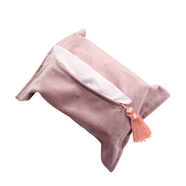 

organizer elegant office decorative artificial velvet cover tissue box with tassel home removable napkin holder car container