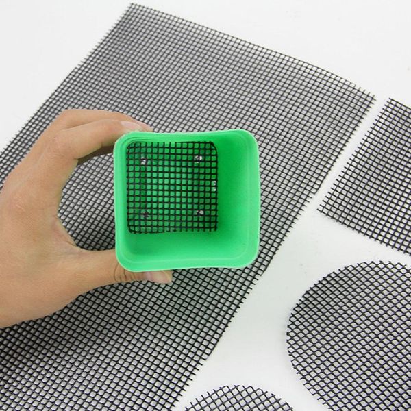 

10pcs/set y cut gardening flower pot hole mesh mat pad for plant potting bonsai bottom grid mat placemat for dining table supplies