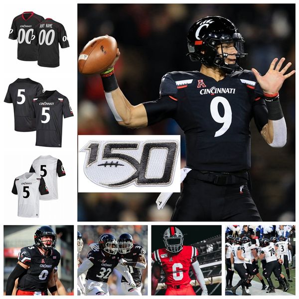 

цинциннати bearcats джерси bray ginyard джерси jayshon джексон малика mbodj alec pierce янез rogers 2020 трикотажные изделия футбола пользов, Black