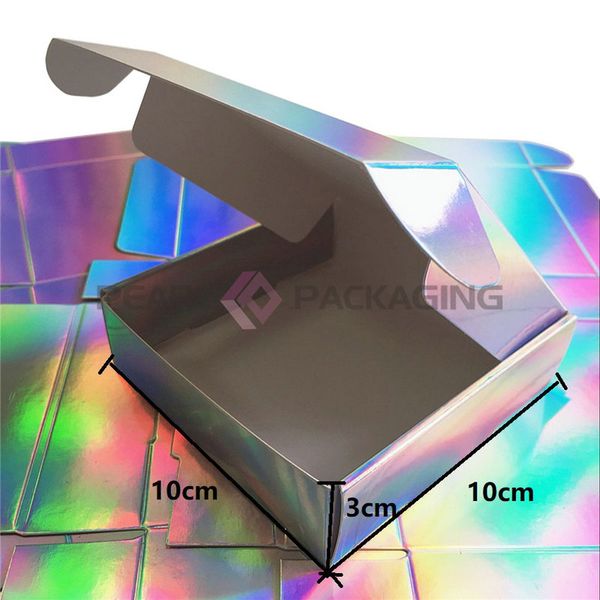 

2016 us 225 лот micro dots голографическая подарочная коробка silver laser упаковка party favor box 10x10x3cm free shippinggift сумки упаков