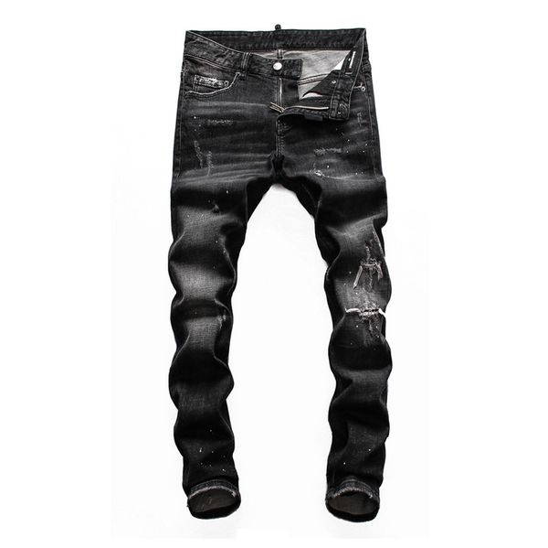 

2020 men fashion brand designer mens skinny jeans man distressed moto denim joggers washed pleated men designer pants, Blue