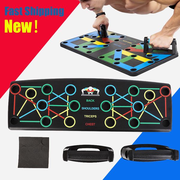 

9 in 1 push up board with instruction print body building fitness exercise tools men women push-up stands gym body training /30