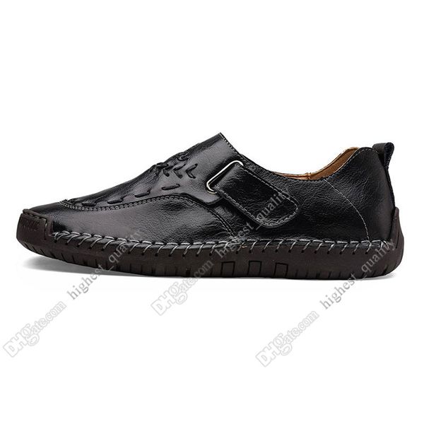 sapatos casuais nova mão costura homens pisar Inglaterra ervilhas sapatos de couro sapatos masculinos baixo tamanho grande 38-48 Dezoito