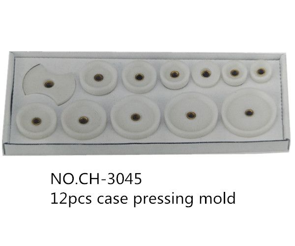 

new 12pcs large nylon dies rh watch case back pressing mold closer press dies set watch repair tool