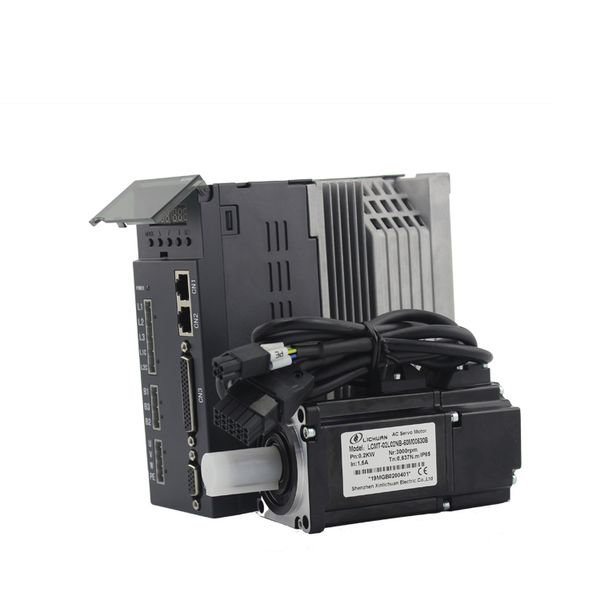 

nema24 200w 60mm 200~240v single phase/3ph servo motor with servo driver kit for cnc machines