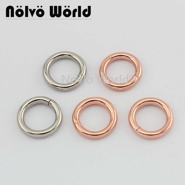 

wholesale 500pcs, 4 colors accept mix color, inner width 12.6mm, rose gold metal o ring iron wire ring handbag hook accessory, Black