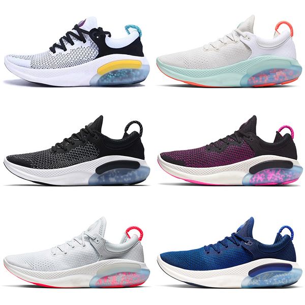 

joyride run fly running shoes men women knit runner trainers racer blue triple black oreo platinum tint white fashion brand sneakers