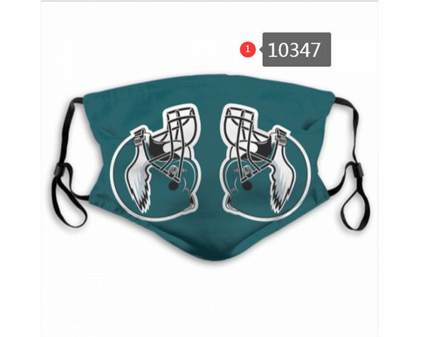 

ncaa football item face covering washable adjustable reusable mask party safe outdoor sports dust proof breathable face masks printing