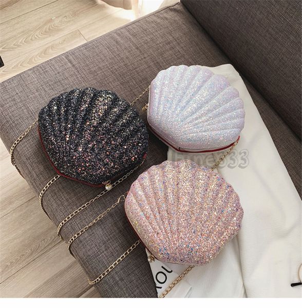 

dropshipping pearl shell bag 2019 storage bag for woman shining fashion girls bag dot patchwork