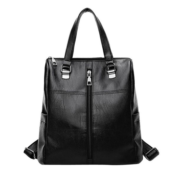 

sleeper #4005 vintage girl leather school bag backpack satchel women travel shoulder bag bolsos mujer mochila femenina da
